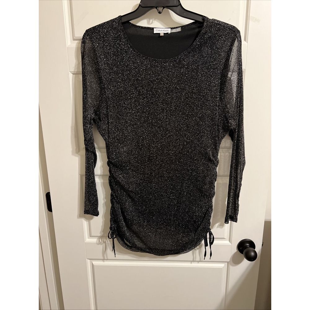 Calvin Klein‎ Woman top DIAMOND DUST Sparkling black Multi 2X NWOT